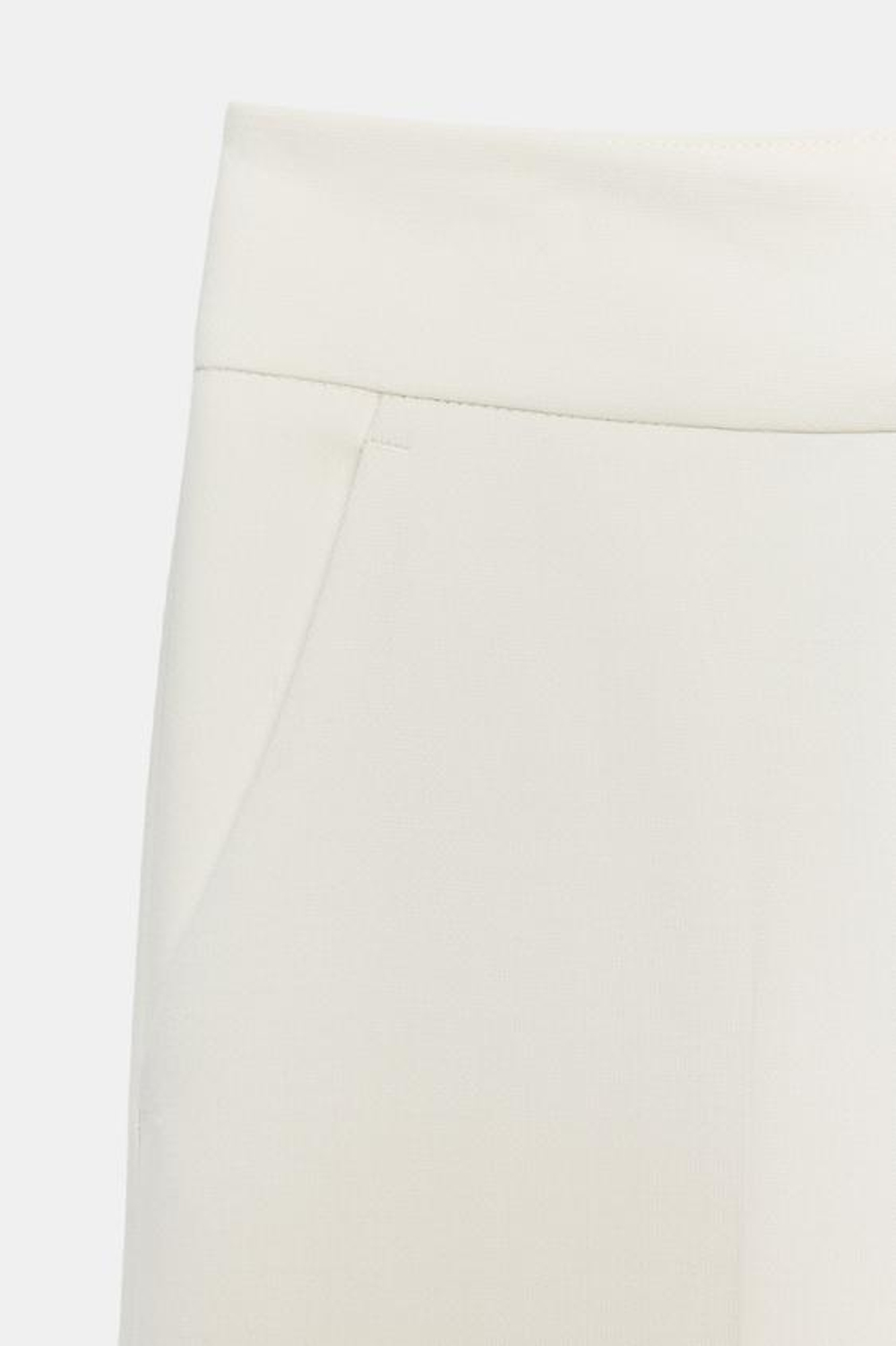 ZARA БРЮКИ ПРЯМОГО КРОЯ, ЭКРЮ
