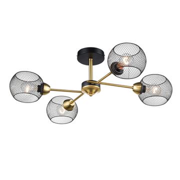 Люстра на штанге 4*E27 8247/4C черный/бронза Comfi TUNARA Lumion