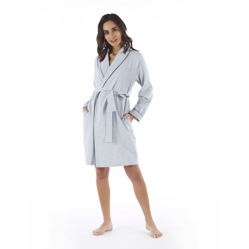 Халат хлопковый Hamam Cloud grey серый