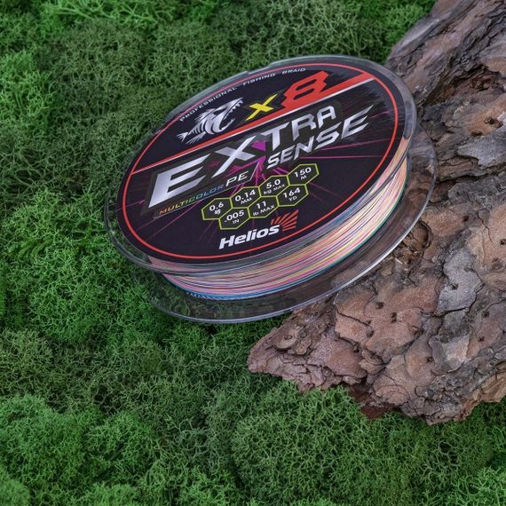 Шнур Helios Extrasense X8 PE Multicolor 150m 0.6/11LB 0.14mm (HS-ES-X8-0.6/11LB)