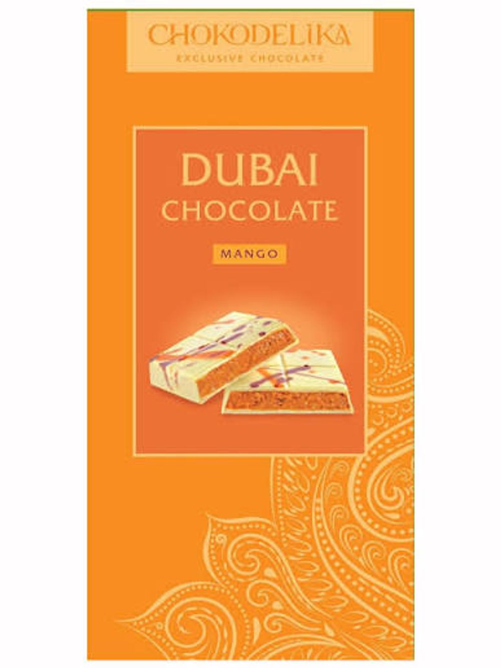Шок плитка Dubai Mango 180гр с начинкой манго (16) 2990