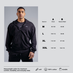 Худи на молнии Zipper Hoodie with Embroidery PRIMAL 884 Черная