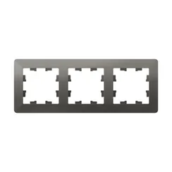 Рамка пластиковая на 3 поста Systeme Electric AtlasDesign Air Сталь ATN220903