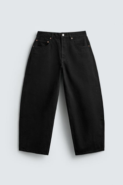 ZARA ДЖИНСЫ BALLOON FIT, ЧЕРНЫЙ