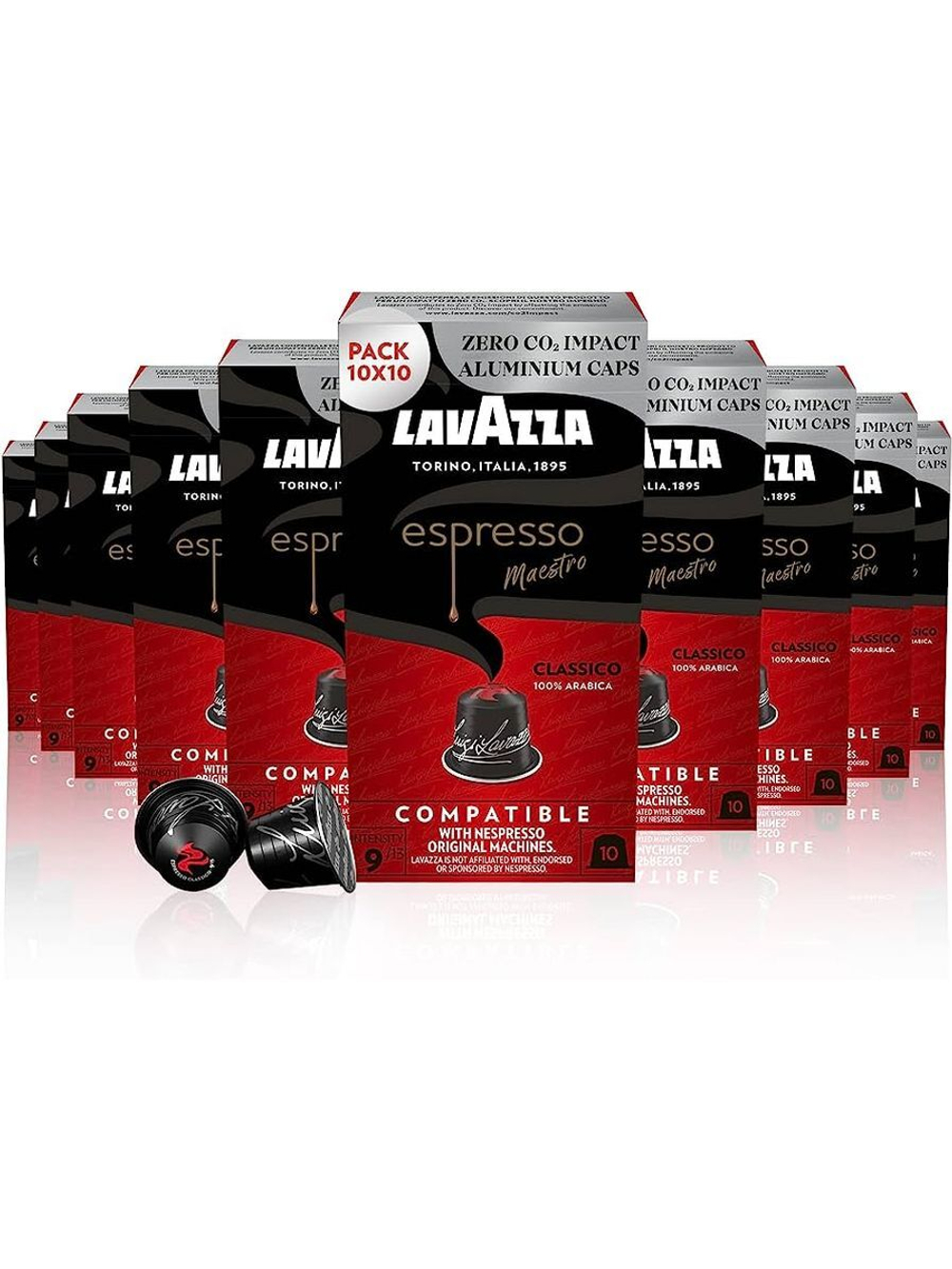 Кофе в капсулах Lavazza Espresso Maestro Classico, 10 капсул для кофемашин Nespresso (Лавацца) х 10 шт