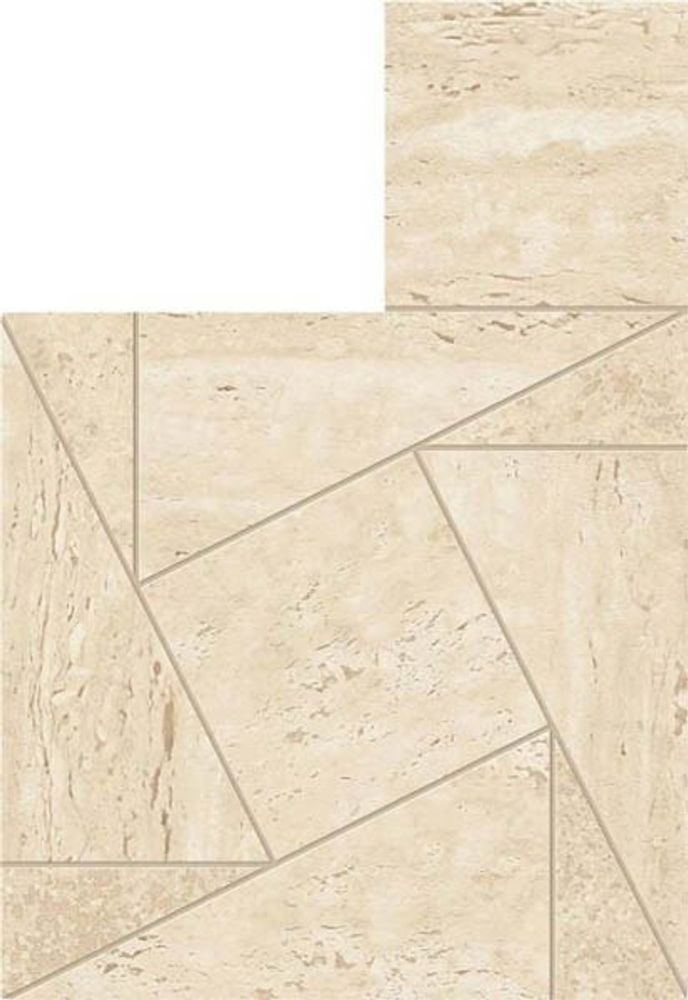 Бордюр Marvel Travertine White Vein Battiscopa Dig.