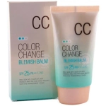 Матирующий СС-крем с цветовыми капсулами Welcos Lotus Color Change Blemish Balm SPF25 PA++ 50 мл