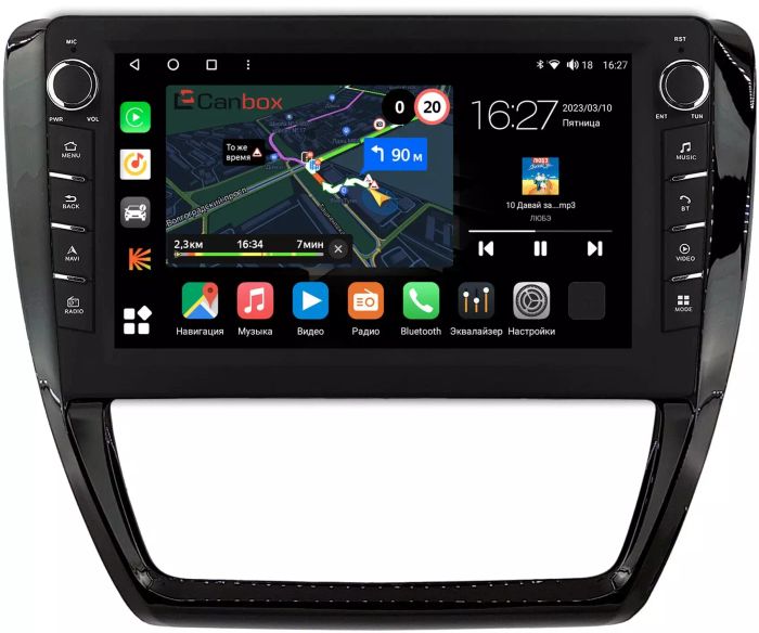 Магнитола для Volkswagen Jetta 6 2011-2018 - Canbox 10-043 Android 10, Быстрая, CarPlay, 4G SIM-слот