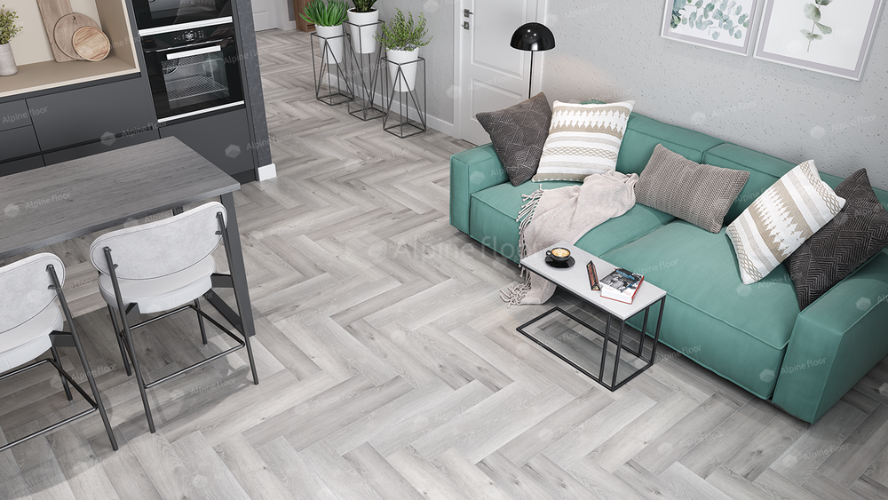Кварцвиниловая плитка Alpine Floor Parquet LVT Дуб Лейтена ECO 16-18