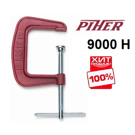 ХИТ! Струбцина винтовая G-образная Piher G 15,6 х 16,5 см 9000Н М00006391