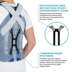 Корсет гиперэкстензионный (грудо-поясничный) BAUERFEIND SofTec Dorso — полная фиксация