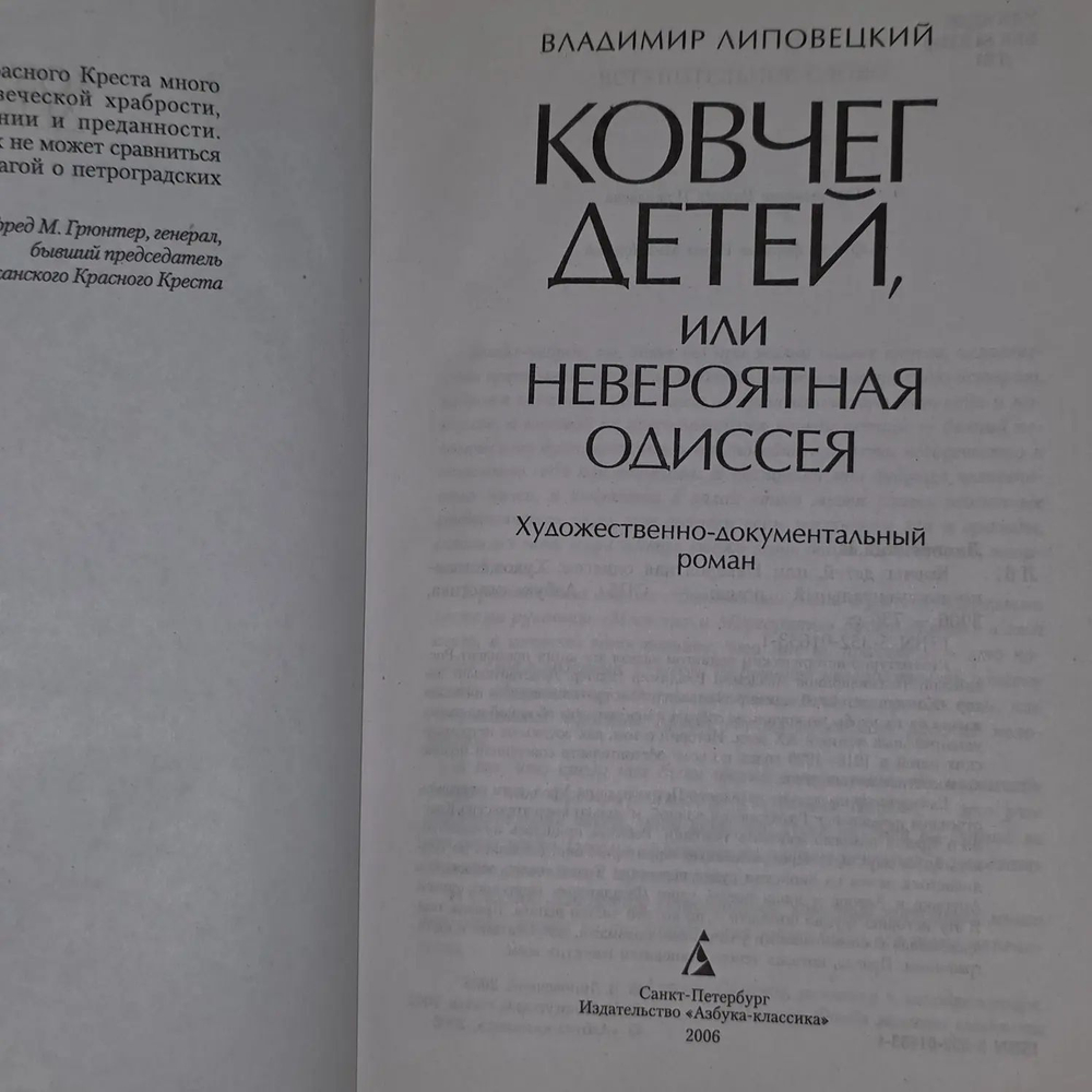 Ковчег детей, или Невероятная одиссея. Липовецкий Владимир