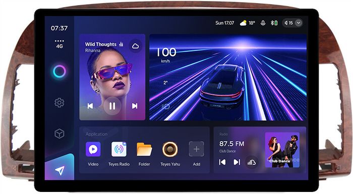 Магнитола для Toyota Camry 30 2001-2006 (рамка дерево 1) - Teyes CC3-2K монитор 13" 2K QLED на Android 10, Быстрая, 4G SIM-слот, CarPlay