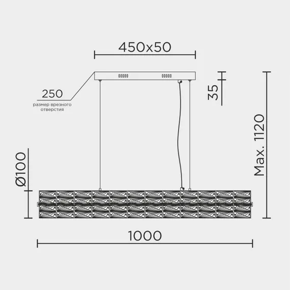 Подвесной светильник ML.340.1000 GD Modelux