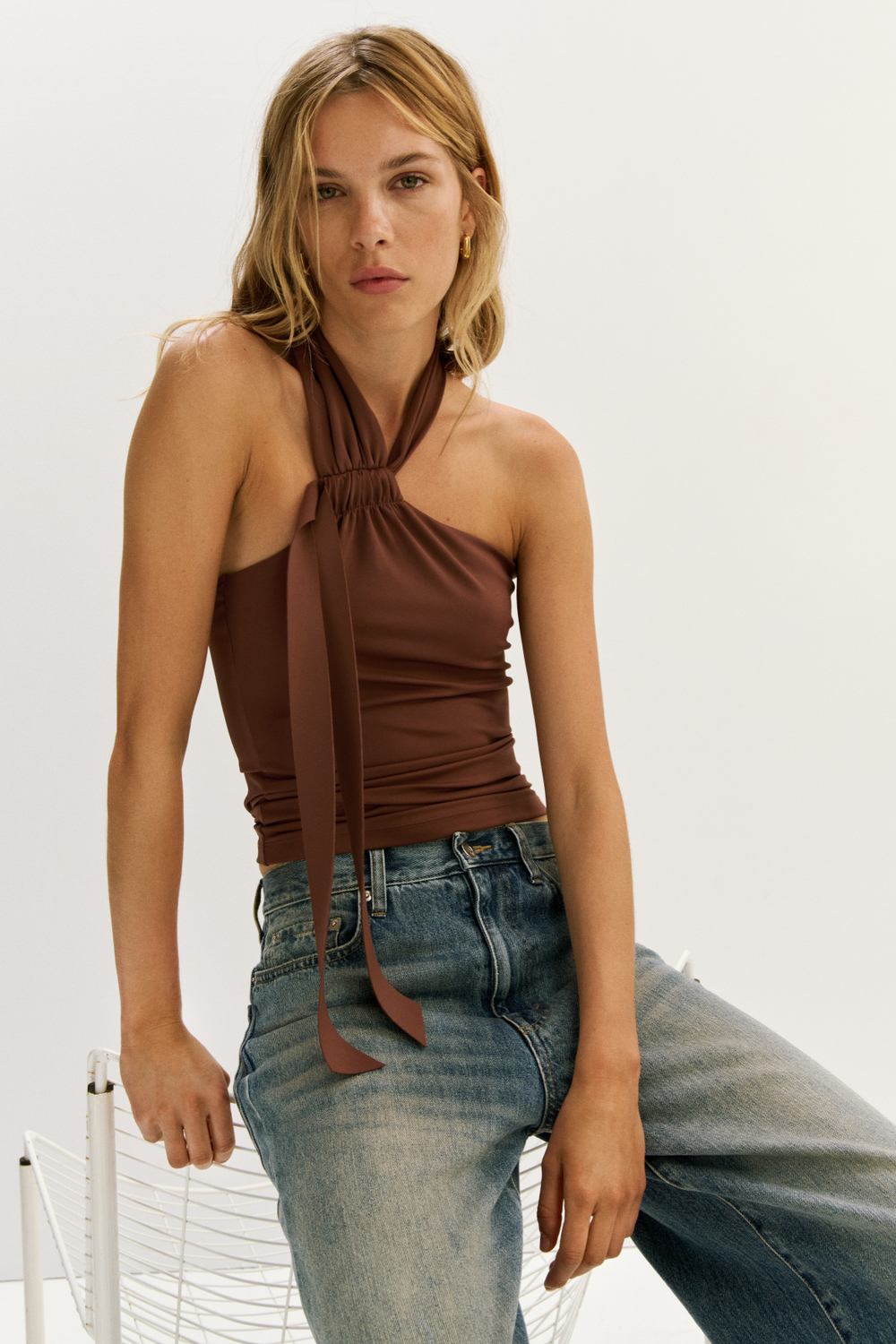 Облегающий топ с бретелью - H&M