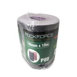 Бумага наждачная на тканевой основе 100ммх10м в рулоне (P80) RockForce##Rock FORCE RF-FB480C