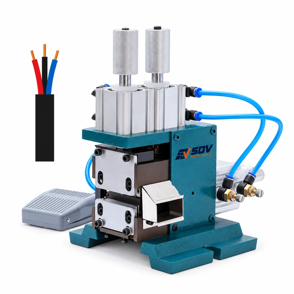 Станок для снятия и скручивания провода 3F (AWG16-AWG22) (горячие/холодные лезвия) SDV-EW-10