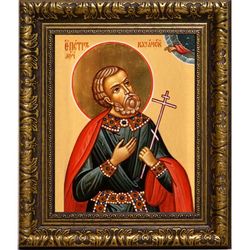 Петр Казанский мученик. Икона на холсте