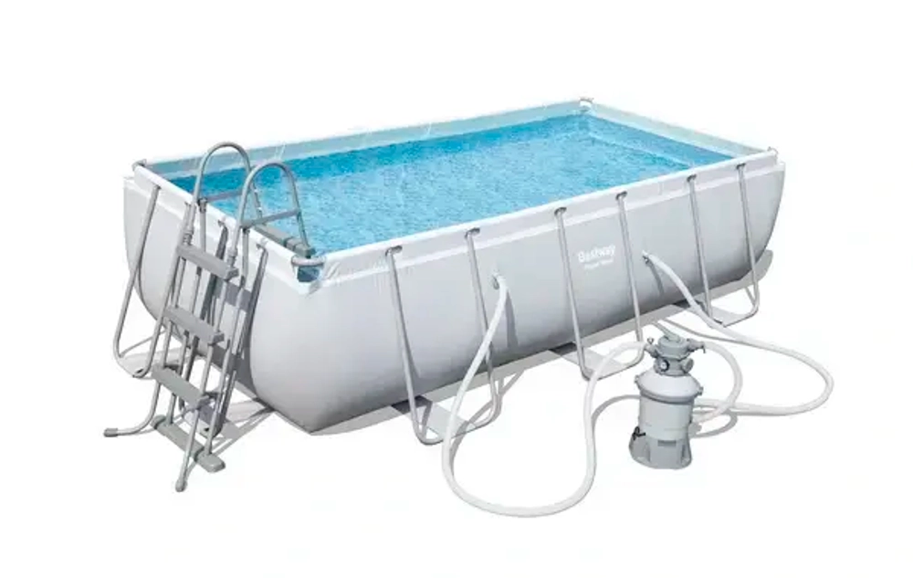 Бассейн каркасный Rectangular Frame прямоугольный 404*201*100 см + 2 аксессуара Bestway (56442)