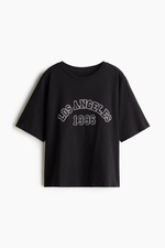 Футболка с вышивкой — Чёрный/Los Angeles - H&M