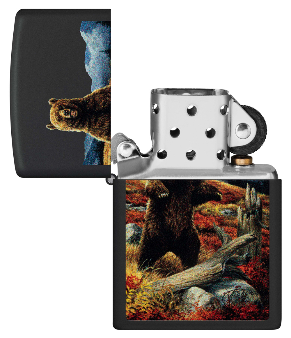 Зажигалка Zippo Linda Picken с покрытием Black Matte, латунь/сталь, черная, 38x13x57 мм