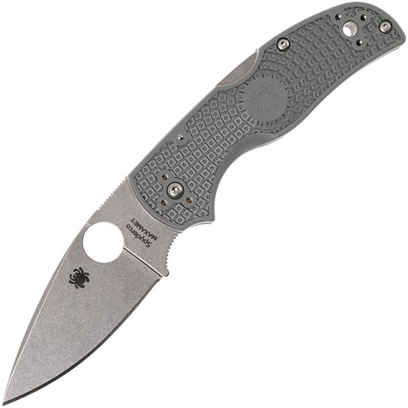 Цена наНож складной Native Spyderco 41PGY5, сталь Carpenter CTS™ - Maxamet® Micro-Melt® Alloy Satin Plain, рукоять термопластик FRN, серый