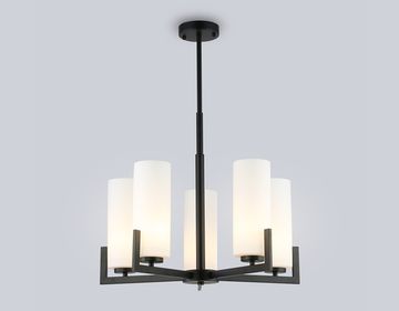 Люстра на штанге 5*E27 LH56057 черный/белый High Light Modern Ambrella