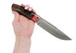 Нож Путник, Bohler S390, литье мельхиор, ценные породы дерева