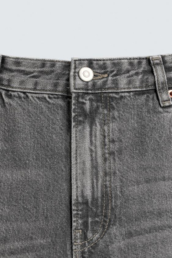 ZARA ДЖИНСЫ RELAXED BARREL FIT, СЕРЫЙ