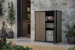 Уличный шкаф пластиковый Keter Deco Vertical 1400 л narrow brown