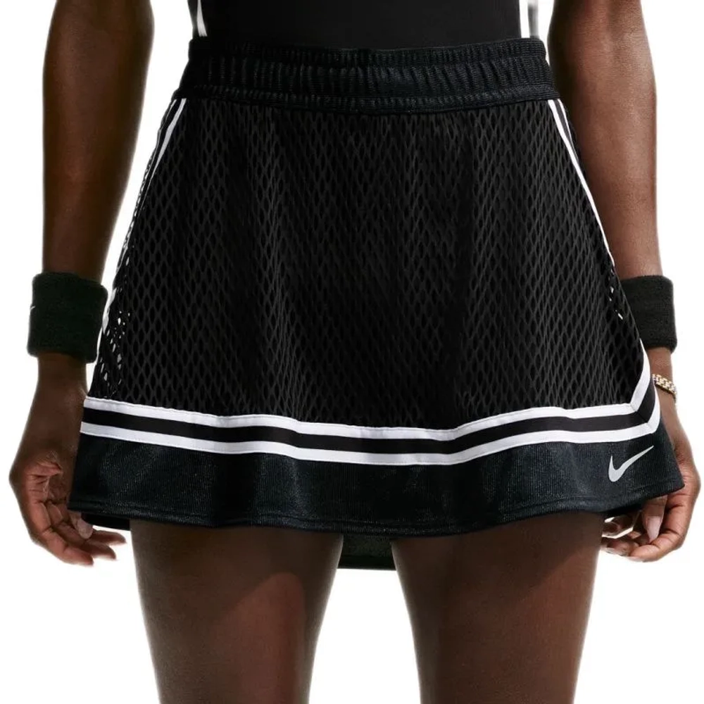 Теннисная юбка Nike Court Slam High-Waisted - black/black/black/white