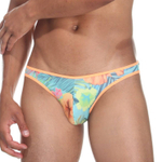 Бирюзовые трусы-слипы с гавайским принтом (Размер: L) (Цвет: бирюзовый)