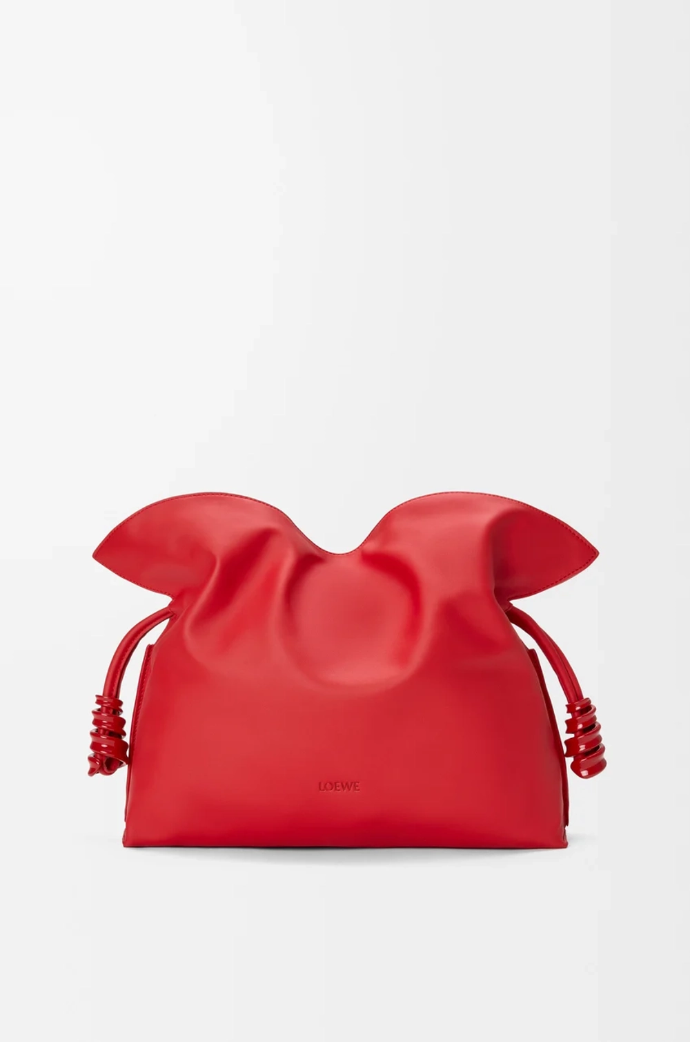 Loewe Сумка-клатч среднего размера Coil Flamenco из телячьей кожи наппа, ярко-красный