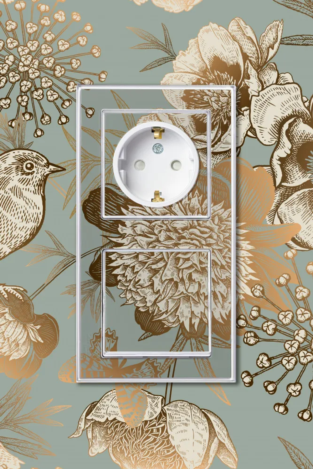 ATLASDESIGN ART РОЗЕТКА с заземлением со шторками, 16А, механизм, БЕЛЫЙ