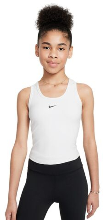 Футболка для девочки теннисная Nike Kids Dri-Fit One Fitted Tank Top - белый
