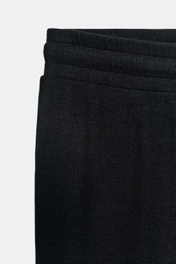 ZARA БРЮКИ ПРЯМОГО КРОЯ В РУБЧИК, ЧЕРНЫЙ