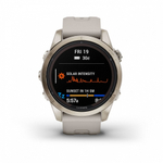 Смарт-часы Garmin Fenix 7s Pro Sapphire Solar золотистый корпус со светло-песочным ремешком, 010-02776-15