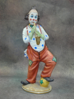 Статуэтка. Фарфор. Клоун саксофонист. Capodimonte. Италия