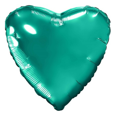 Шар фольга Сердце Tiffany Тиффани Бирюзовый Ag 18"/45см с гелием