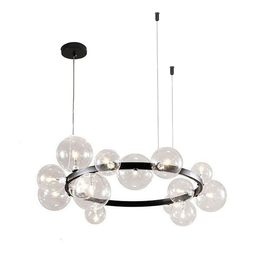 Люстра OMG1075R black/clear