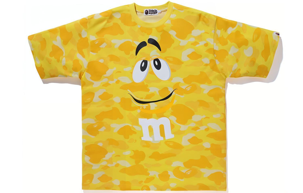 A Bathing Ape X M S Color Camo Relaxed Tee желтый