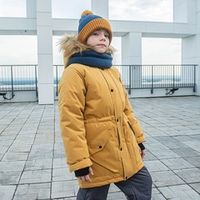 Парка зимняя мембранная "Горчица" подростковая