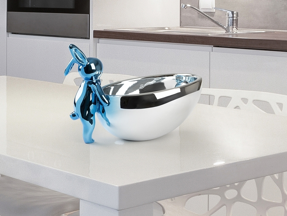 Cuenco Rabbit Декоративная фигура синий/серебряный