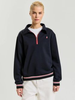 Толстовка Half Zip темно-синяя