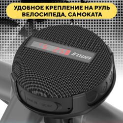Беспроводная Bluetooth колонка для руля велосипеда, электросамоката, мопеда (с дисплеем)