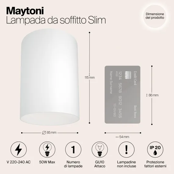 Точечный светильник Slim C014CL-01W Maytoni