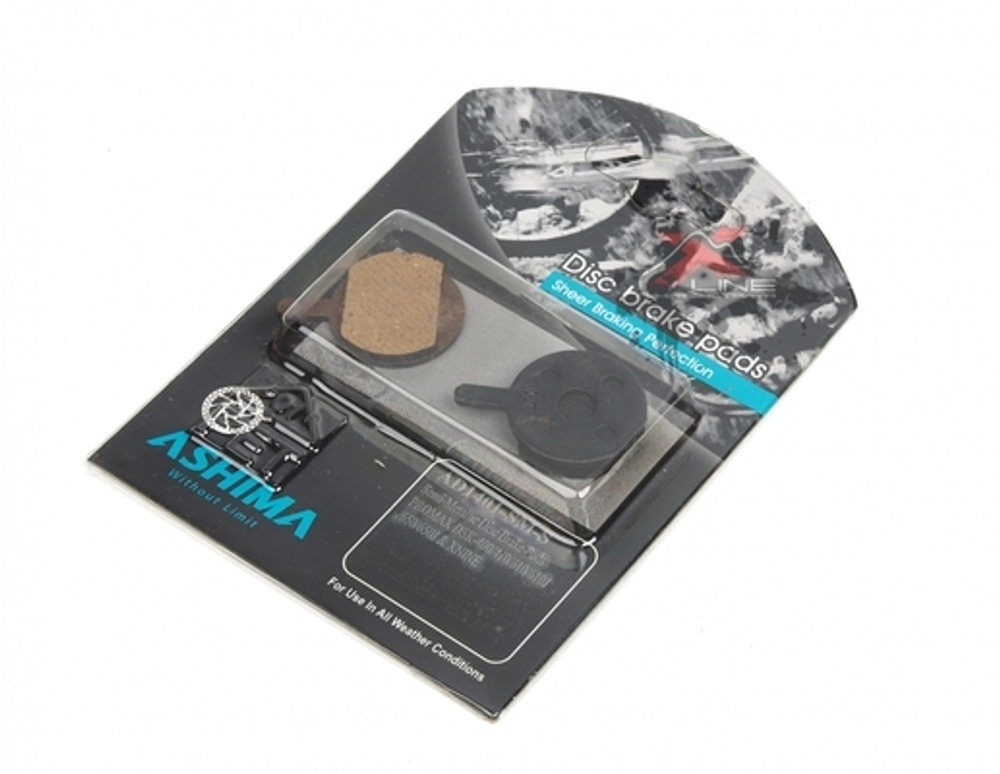 Тормозные колодки Ashima AD1401 SM-S, для дискового тормоза PROMAX DSK-400/410/610/610J/650/650J & X
