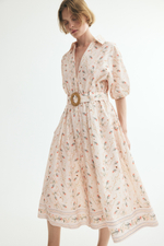 Хлопковое платье-рубашка с ремнём - H&M