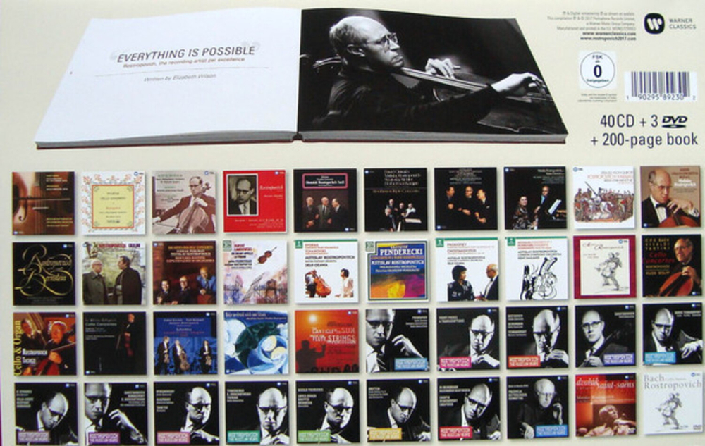 Mstislav Rostropovich / Cellist Of The Century (The Complete Warner Recordings)(40CD+3DVD)