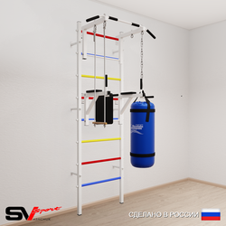 Шведская стенка Sv Sport усиленная 6731 (Турник стандарт/Брусья/Трапеция/Цепь/Мешок 15кг)